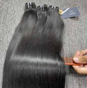 Wholesale Raw 40 Inch Bone Straight Human Hair Bundle Raw Vietnamese Hair Vendors Natural Raw Remy Human Hair Extension 3