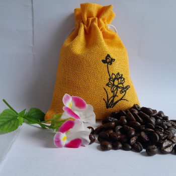 Natural Aroma Beads Scented Sachet Bag Customized Natural Linen Fabric Sack With Coffee beans 2024 Vietnam 3