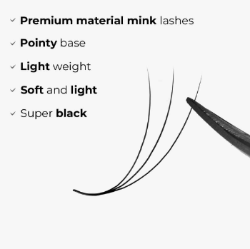 Natural Black Lash Loose Samples Accepted 10D Loose Eyelash Fans 0.03 CC curl 8mm Fast Shipping Eyelash Fan 6