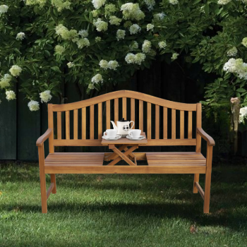 Love Bench With Table Outdoor Furniture Patio Wooden Bench Modern Style Outdoor Chairs High Quality Vietnam Manufacturer 5