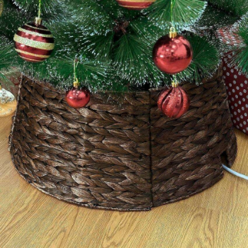 Eco-Friendly Christmas Tree Skirt with Durable Water Hyacinth Design Christmas Decor made in Vietnam Holiday Supplies