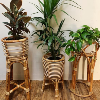 Eco Friendly Rattan Basket Storage Basket Wholesale Under Shelf For Home Decoration Flower Plant Pot Indoor 6