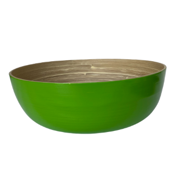 Bamboo Craft Bowl Best Quality Customized Kitchenware Organic spun bamboo bowls safe for health Homeware Crafts Made In Vietnam 1