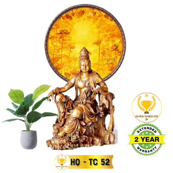 Traditional Art Backlit Film Printed Made by Vietnam Royal Ease Kwan Yin Buddha Halo Painting 2