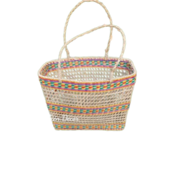 Water Hyacinth Bag Good Quality Rattan Beach Bag For Gift Classic Style Light Brown Color From Vietnam Manufacturer 4