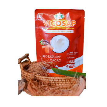 Macapuno Jelly Candy Fast Delivery Vicosap Pure Macapuno Coconut Candy Fast Delivery Pandan Leaf Bag Vietnam Manufacturer 1