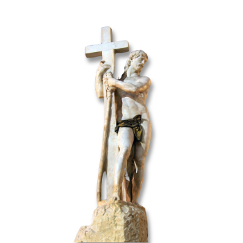 The Risen Christ By Michelangelo Wholesaler White Marble Decoration Figurines Packed In Wooden Case From Vietnam Factory 1