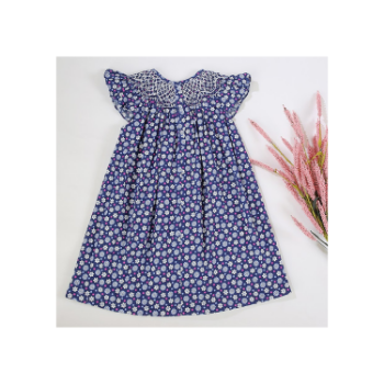 High Quality Girls Smocked Dresses Fast Delivery ODM And OEM For Baby Girl Short Sleeve Packed In Bag Made In Vietnam 5