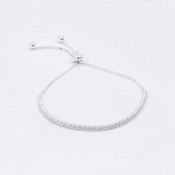 Elegant Jewelry 925 Sterling Silver Cubic Zirconia Detachable Fine Tennis Chain Woman Bracelets for Gift Party