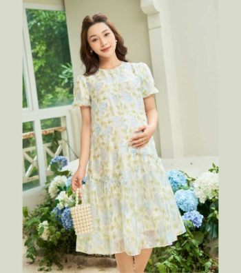 Elegant Maternity Dress V833 Hot Selling  Anti-Shrink Minimalist Casual Wear Good Absorbency Custom Design  Manufacturer 4