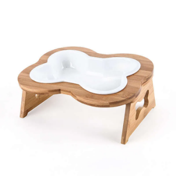 Elevated Bamboo Pet Feeder, Pet accessories made from natural materials and stylish home decoration, Wholesale.
