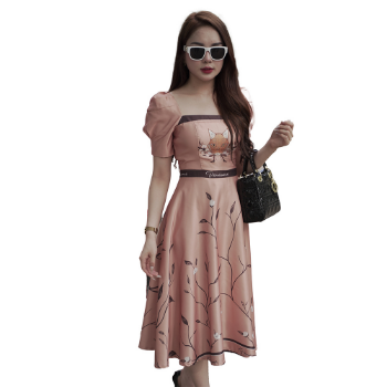 Women Dresses Church Ladies Elegant Fast Delivery Dry Cleaning 95%Cotton Pencil Silhouette Dress Vietnam Manufacturer 1