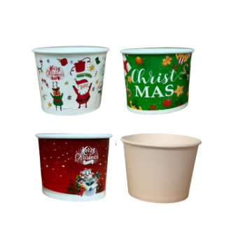 Bowl Paper With Printed Patterns Good Choice  Recyclable Take Away  Customized Packing Size & Logo Carton Box Manufacturer 6