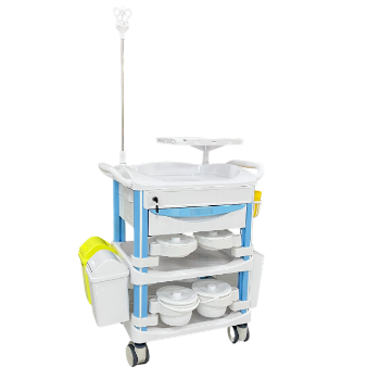 Three-Tier Single-Drawer ABS Multi-Functional Medication Cart Hospital Furniture Factory Direct Equipment Accessories 2