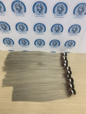 V Tip Hair Extensions Custom Service 100% Human Hair Virgin Raw Hair Machine Double Weft 1