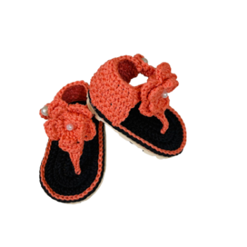 Crochet Wool Baby Strap Flip Flops Good Quality Hot Selling For Kids Fancy Pattern Packing In Poly Bag From Vietnam Manufacturer 3