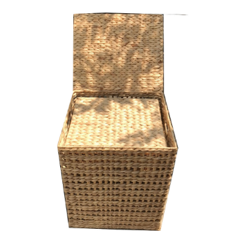 Fast Delivery Set Of 2 New Water Hyacinth Hampers Mixed And Unique Weaving Natural Colour Can Add Cotton Fabric Lining Inside 6