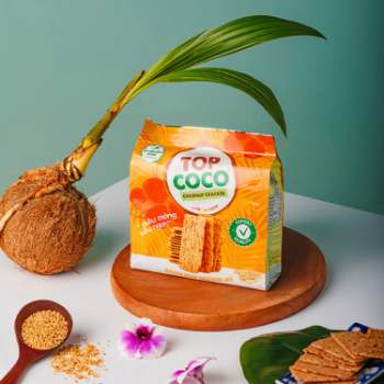 Hot item TOPCOCO Coconut Cracker with Sesame 150g 4