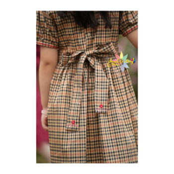 Western Brown Plaid Smock Dress Girls Party Dresses Princess Children Cheap Price Luxury Using For Baby Girl Baby 7