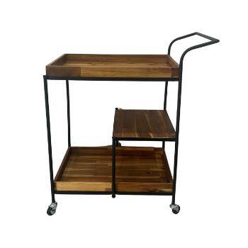 Home Storage & Organization Furniture 2 Tier Shelf With Wheels Handicraft Household Items OEM ODM Service Made In Vietnam 1