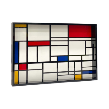 Lacquer With Red Blue And Yellow Tray Mondrian - Composition 45x30cm Halinhthu Casa Fast Delivery Vietnam Manufacturer 6