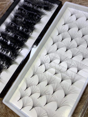 Handmade Fan Eyelash Good Price Synthetic Hair Korea Pbt Make Up Export Customized Packaging Vietnam Manufacturer