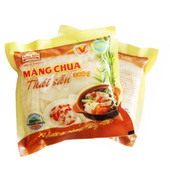 Vietnamese Sweet And Sour Taste Sliced Pickled Bamboo Shoots In Packet Pale Color Natural Fermentation 24 Months 3