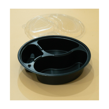 Safe And Healthy Plastic Food Packaging Plastic Boxes 1 2 3 Compartments Takeaway Lunch Containers HIPS Plastic Tray 3