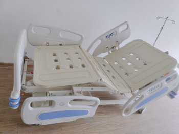 Five Functions Blue Electric Bed Factory Price Hospital New Design Patient Examination Bed Medical Surgery Hospital Equipment 4