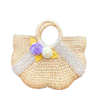 Water Hyacinth Bag Good Price Small Rattan Bag For Gift Classic Style Light Brown Color From Vietnam Manufacturer 6