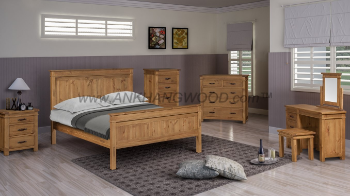 King Size Latest Design Home Furniture Furniture Queen Wood Bed Frame Luxury Bedroom Set Upholstered Bed Vietnam Manufacturer 2