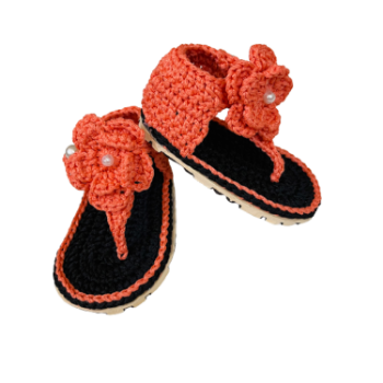 Crochet Wool Baby Strap Flip Flops Good Quality Hot Selling For Kids Fancy Pattern Packing In Poly Bag From Vietnam Manufacturer 6