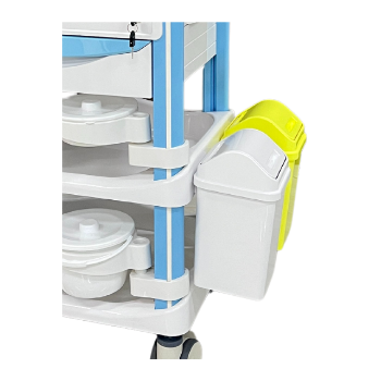 Three-Tier Single-Drawer ABS Multi-Functional Medication Cart Hospital Furniture Factory Direct Equipment Accessories 4