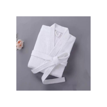 High Quality White Bathroom Coat Polyester Fiber Knitted Oem Service Pack In Box Made In Vietnam Chumy 5