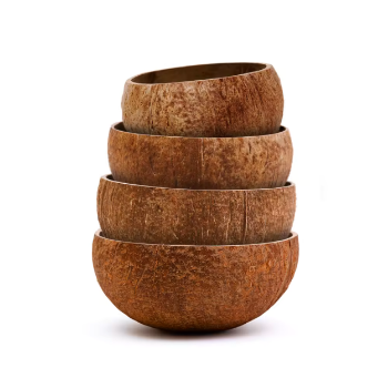 Handmade Eco-Friendly Flower Shaped Natural Coconut Shell Bowl Dessert Cup 2