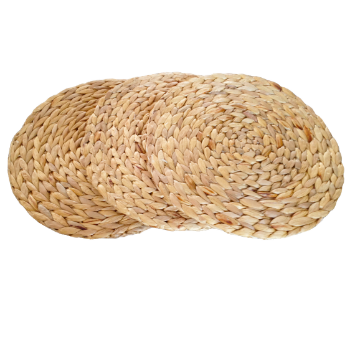 Round Water Hyacinth Placemats Round Sustainable Classic Natural Vietnam Manufacturer 2