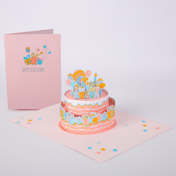 3D Pop Up Birthday Card Greeting Cards 3D Card Colorful Luxury Fast Delivery Art Paper Customized From Vietnam 2