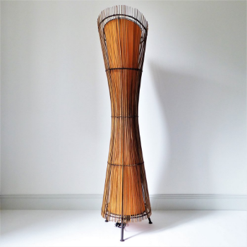 Floor lamp made of bamboo, Lamps made from handmade materials, home decoration accessories, wholesale.