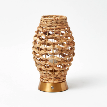 Flower Vase-Shaped Water Hyacinth Lantern, Craft Lamps, Home Decor, Eco Friendly Home Decor, Wholesale.