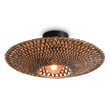 Flying saucer shaped bamboo ceiling light, Lamps made from handmade materials, home decoration accessories, wholesale.