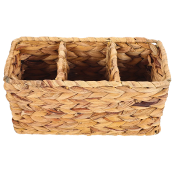 Hand woven rattan, bamboo, seagrass water hycinth, seagrass basket trinket Box,  spoon box