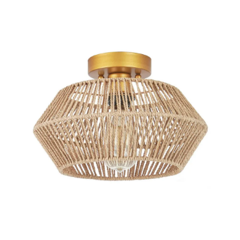 Hand woven rattan lampshade for hallway, Lamps made from handmade materials, home decoration accessories, wholesale.