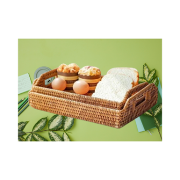 Handmade Custom Design Wicker Tray Rattan Furniture for Living Room Fast Delivery from Vietnam Manufacturer Home Decor Pattern