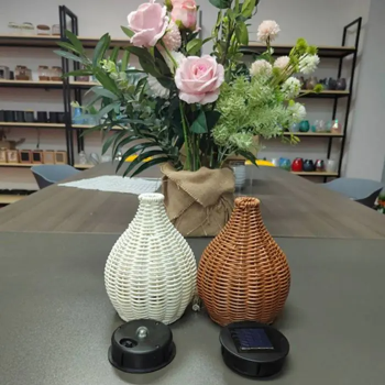Handmade Rattan Solar Lantern, solar lights made from natural materials, home decor, eco-friendly home decor, wholesale.