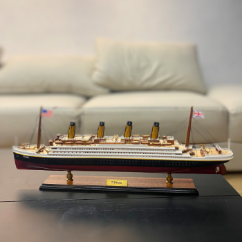 Handmade Titanic Wooden Boat Model Factory Price Natural Wood Craft OEM ODM made in Vietnam 1