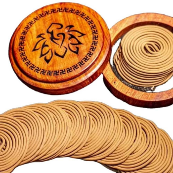 Round Incense Burning Wood Box Vietnam High Quality Agar OUD Wood Incense Stick Coil Shape for Home Decoration Warmy Oudy Fragance 5