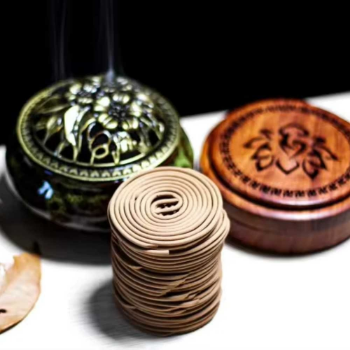 Round Incense Burning Wood Box High Quality Circle Wooden Burning Box High-end Incense Coil Clean and Clear Oud Products 1