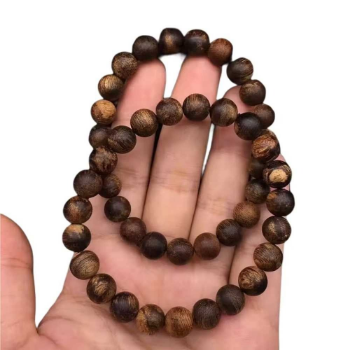 Superior Underwater Oud Bead Bracelet made from Oud Wood UOB1 8 mm High Quality Vietnam Oud Bead Bracelet 6