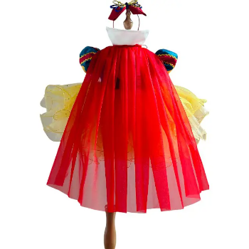 High Quality Customizable Tulle Snow White Princess Dress OEM ODM Flared Skirt Children's Party Cosplay Outfit Baby Girls