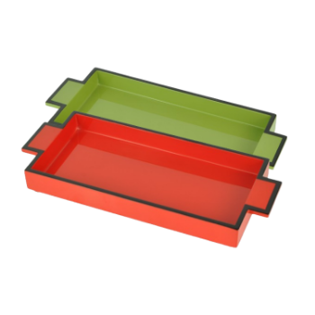 High Quality Handicraft Decorative Storage Trays with Luxury Customized Lacquerware from Vietnam Manufacturer with Handles